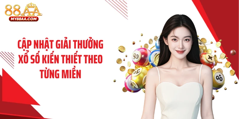 Cập nhật giải thưởng xổ số kiến thiết theo từng miền